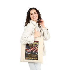 Tote Bag — USS Andrew Jackson SSBN-619 Patriotic Submarine Canvas Tote ("One Man With Courage Makes A Majority")