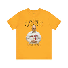 Pope Leo XIV Boston Red Sox Fan  Short Sleeve Tee - Made in USA