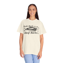 Sports Car Drift Unisex T-Shirt - Work Hard, Drift Harder