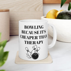 Bowling Therapy Ceramic Mug
