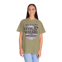 Level 37 Wizard T-Shirt — "Not a Nerd" THAC0 Survivor D&D Gamer Tee