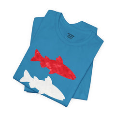 Patriotic Trout T-Shirt — Red White & Blue Fish Tee