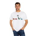 Dinosaur UFO Retro Unisex Garment-Dyed T-shirt