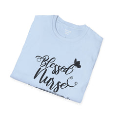 Blessed Nurse - Unisex Softstyle T-Shirt | Nurse Awareness, Medical Wear, Gift For Her, Scrubs Tee, Medical Staff Gift, Registered Nurse, RN