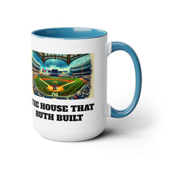YANKEE STADIUM graphic mug, Two-Tone Coffee 15 oz Mug