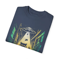 Raccoon UFO Funny Comfort Colors Graphic T-Shirt
