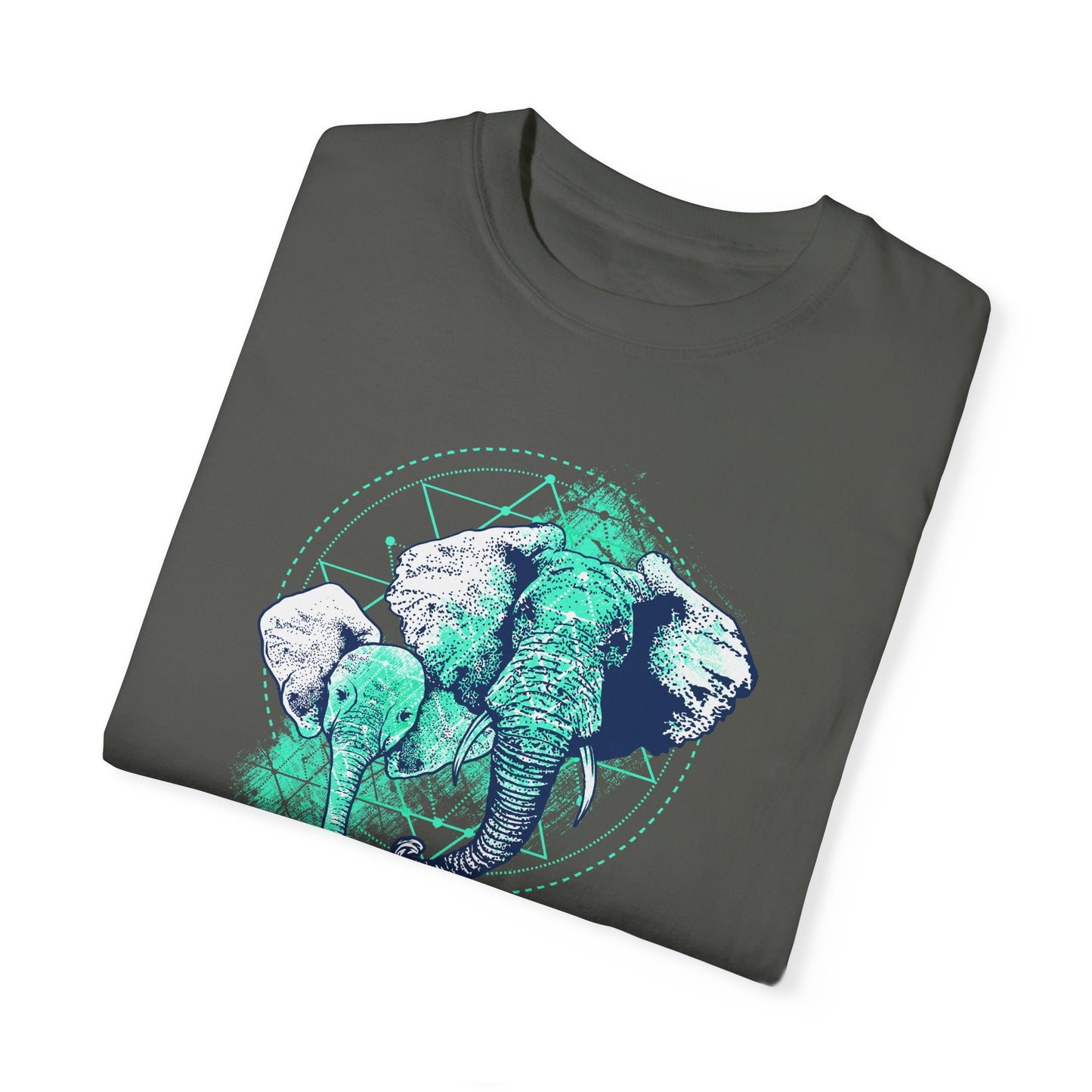 Elephant Portrait of Wrinkles - Unisex Garment-Dyed T-shirt