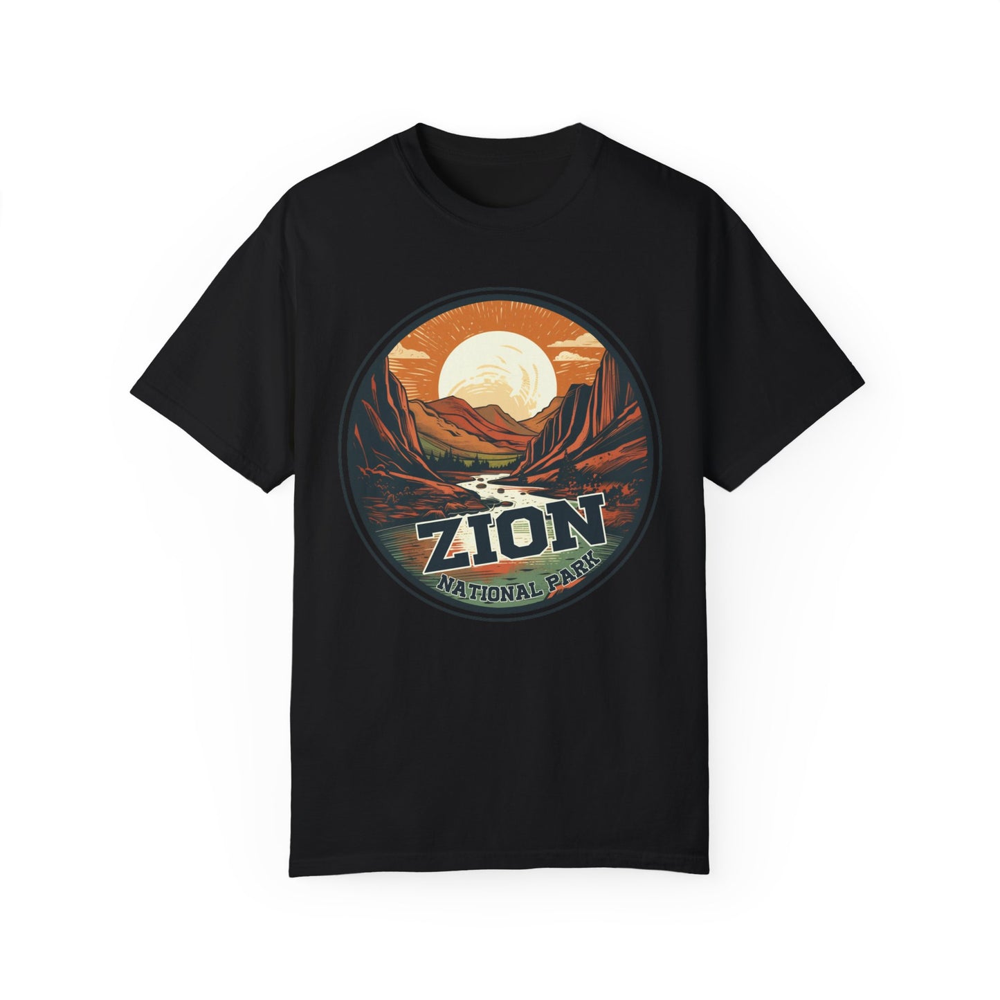 Zion National Park Graphic, Comfort Colors Soft Relaxed Fit Unisex Garment-Dyed T-shirt