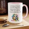 Marilyn Monroe Graphic Mug, A woman's beauty quote