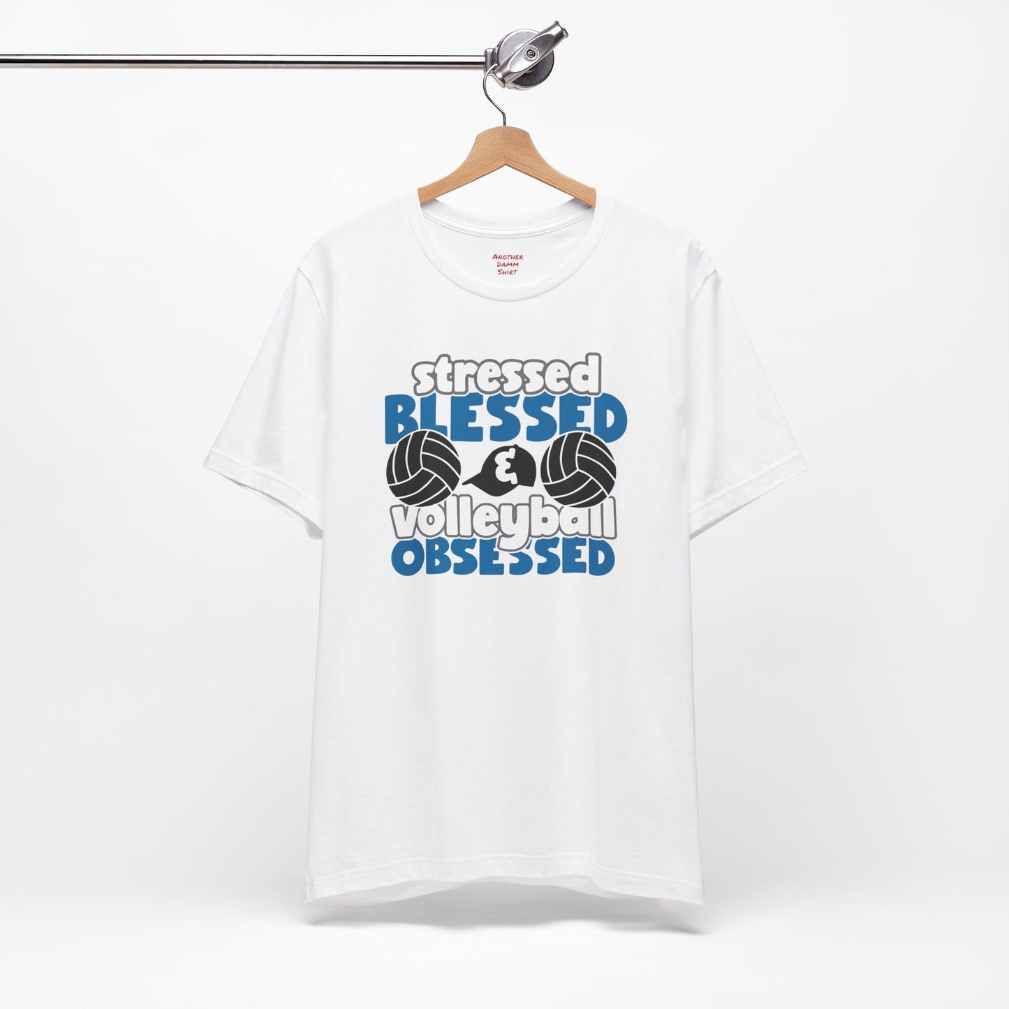 Stressed Blessed Volleyball Obsessed Shirt,Unisex Tee,graphic t shirt,gift for her,gift for him,volleyball team,playergift,fangift,Coachgift