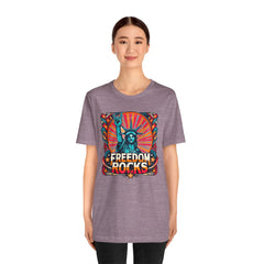 July 4th Statue Of Liberty Freedom - Graphic Unisex Short Sleeve Tee