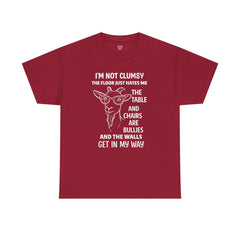 Clumsy Funny Goat Graphic Tee | Unisex Heavy Cotton Tee | Great Gift for Animal Lovers, Birthdays, Casual Wear, Humorous Gifts, Everyday Style