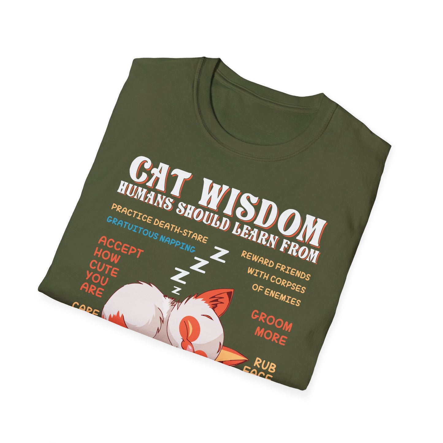 CAT WISDOM Unisex Softstyle Graphic T-Shirt