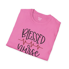 Blessed Nurse - Unisex Softstyle T-Shirt | Nurse Awareness, Medical Wear, Gift For Her, Scrubs Tee, Medical Staff Gift, Registered Nurse, RN