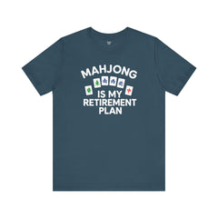 Mahjong Retirement Plan Tee, Fun Unisex T-Shirt for Game Lovers, Perfect Gift for Retirees, Mahjong Enthusiasts, Casual Wear