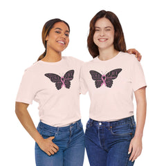 Butterfly Cancer Awareness and Survivor - Unisex Jersey Short Sleeve Tee