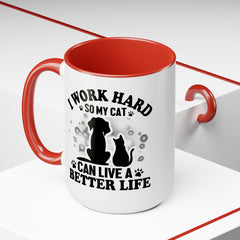 Cat slave mug, funny cat mug, gift for cat lover, crazy cat lady gift, pet owner gift, kitten lover mug, cat gift, animal lover present