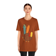 Thankful Teacher T‑Shirt – Hand Turkey Teacher Appreciation Tee