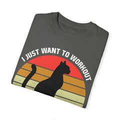 Workout & Cat Lover Unisex T-Shirt - I Just Want to Workout and Hang with My Cat