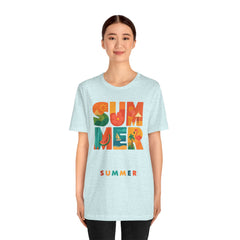 Summer Graphic Tee — Colorful Tropical "SUMMER" Typography T-Shirt