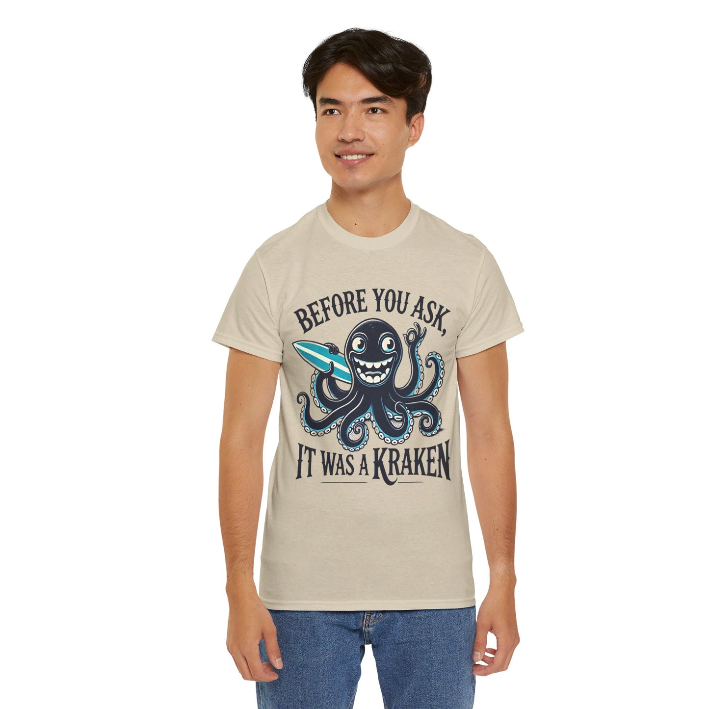 Before You Ask It Was A Kraken Amputee Humor - Unisex Garment-Dyed T-shirt