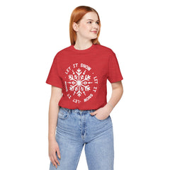 Let It Snow Snowflake T-Shirt — Christmas Winter Tee