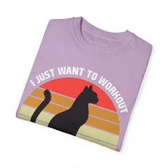 Workout & Cat Lover Unisex T-Shirt - I Just Want to Workout and Hang with My Cat