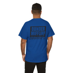 Utica Unisex Heavy Cotton Tee - Retro Dunder Mifflin Design for Nostalgic Fans
