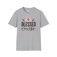 Blessed Nurse - Unisex Softstyle T-Shirt | Nurse Awareness, Medical Apparel, Gift For Her, Scrub Tee, Hospital Staff Gift, Registered Nurse