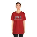 Peace Love Back The Blue in Alabama, Graphic Unisex Short Sleeve Tee