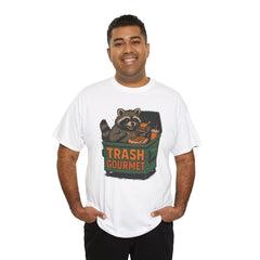Trash Gourmet Unisex Heavy Cotton Tee, Funny Graphic T-Shirt, Quirky Casual Wear, Unique Gift for Food Lovers, Eco-Friendly Apparel
