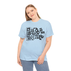 Abstract Artistic Unisex Cotton Tee - Unique Graphic Design, Casual Wear, Gifts for Art Lovers, Everyday Style, Eco-Friendly Fashion