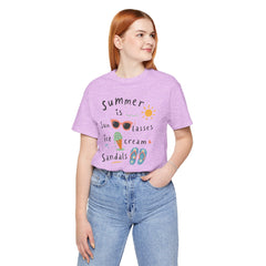 Summer Is — Graphic Tee (Sunglasses, Ice Cream & Sandals)