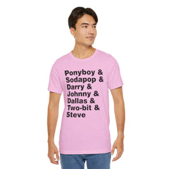 The Outsiders Shirt, Greasers Characters Shirt, Unisex Jersey Short Sleeve Tee