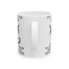 Funny Cat graphic mug, sarcastic grumpy nurse cat, ceramic cat mug, 11oz, 15oz, cat lover gift, gift for her, Cat Mamma, animal lover gift,