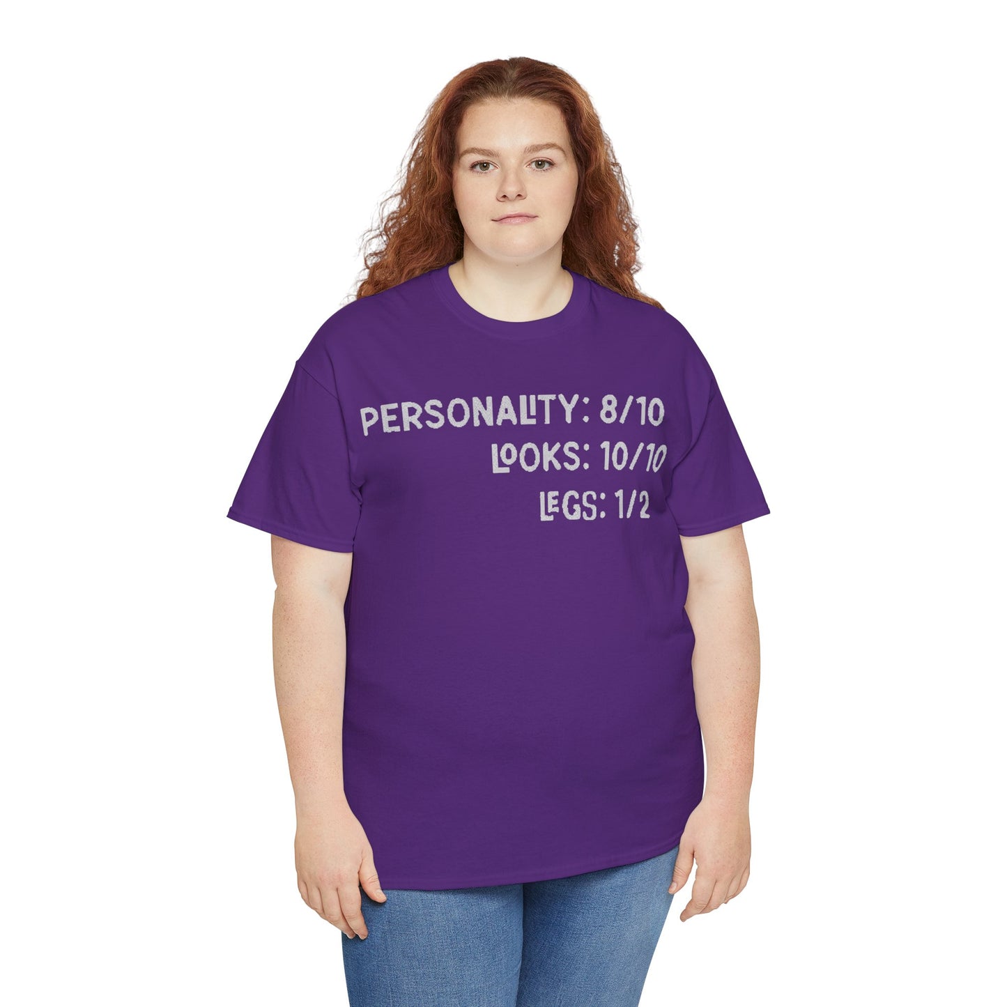 Personality, Looks, Fingers Count - Unisex Heavy Cotton Tee / Prosthetic Humor / One Leg / One Arm / Missing Fingers