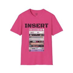 THE 80S VHS Tape Stack  - Unisex Softstyle T Shirt
