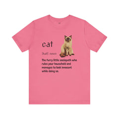 Cat Sociopath Defintion - Unisex Jersey Short Sleeve Tee
