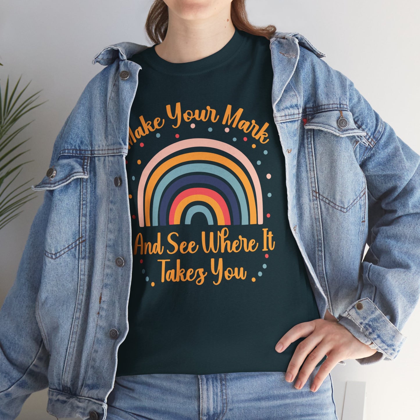 DOT DAY Make Your Mark And See Where It Takes You - Graphic Unisex Heavy Cotton Tee