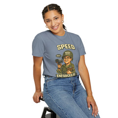 Speed Enforced By Radar T-Shirt — MASH 4077 Retro Traffic Cop Graphic Tee