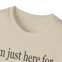 I'm Just Here For the Snacks Mahjong Tiles Unisex Ultra Cotton Tee / See our matching Coffee Mugs