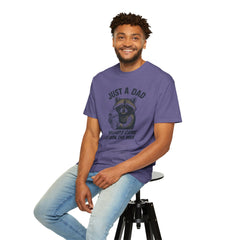 Just a Dad Raccoon T-Shirt | Garment-Dyed Tee for Father’s Day, Dad Gift, Animal Lover Shirt, Funny Dad Apparel, Gift for New Dads