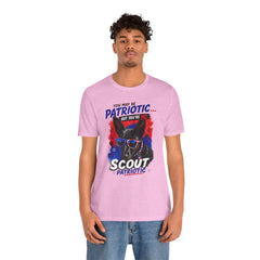 Personalized With Your Dogs Image and Name Patriotic Unisex Jersey Short Sleeve Tee