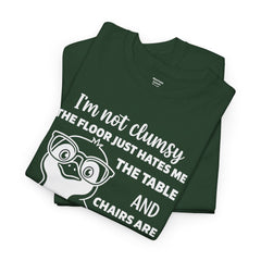Clumsy Funny Penguin Graphic Tee | Unisex Heavy Cotton Tee | Great Gift for Animal Lovers, Birthdays, Casual Wear, Humorous Gifts, Everyday Style
