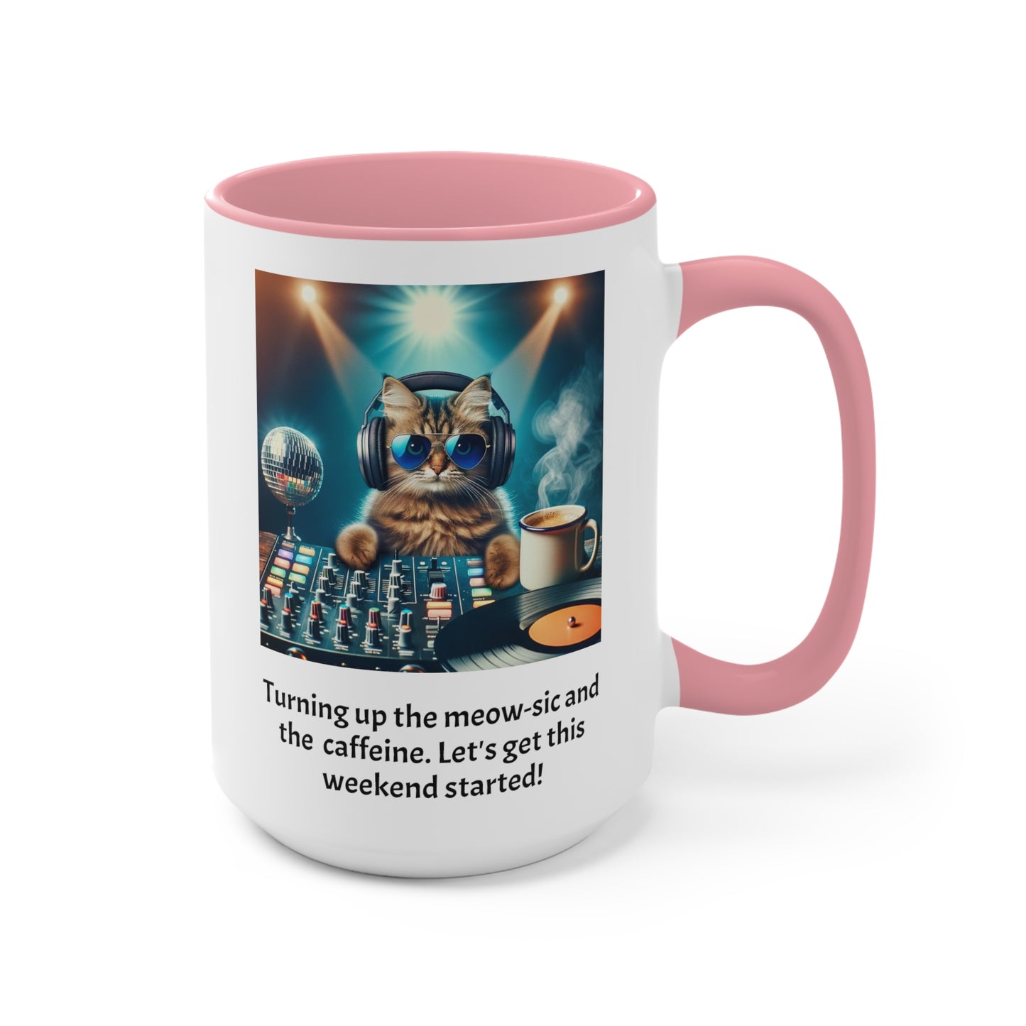 Friday Cat Quote Graphic Mug, 11 oz, 15 oz