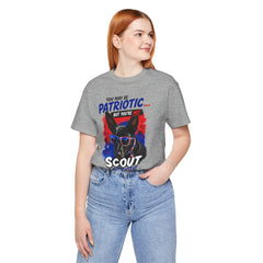 Personalized With Your Dogs Image and Name Patriotic Unisex Jersey Short Sleeve Tee