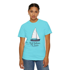 Hempstead Bay Sailing Club Graphic T-Shirt — "Real Sailors Fly Scots" Nautical Tee