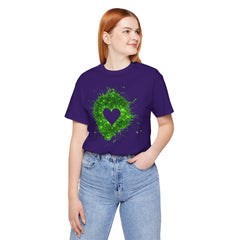 Galaxy Heart Tee — Purple or Green Splatter Heart T-Shirt