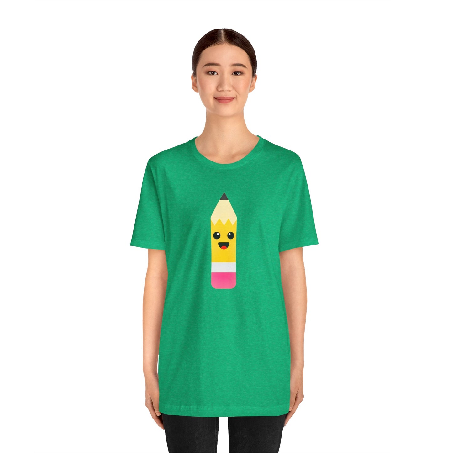 Emoji TEACHER PENCIL- Graphic Unisex Jersey Short Sleeve Tee