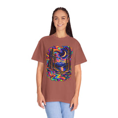 Mystical Psychedelic Moonlit Forest T-Shirt